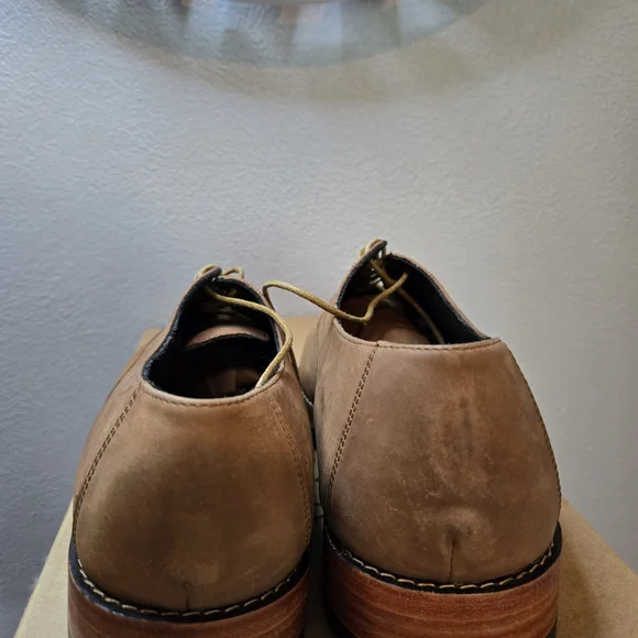 Nisolo Calano Oak Color Oxford Elegant Leather Men's Shoes - Picture 7 of 12